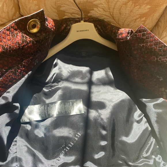 Burberry Prorsum Oxblood Python Print Leather Jacket - Picture 8 of 11